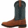 Rocky Worksmart 11in Waterproof Western Boot, BROWN, W, Size 12 RKW0429